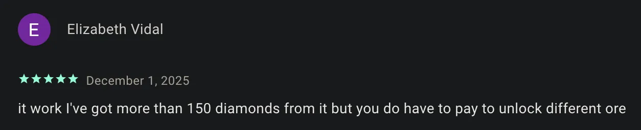 Google Play review by Elizabeth Vidal - 5 stars